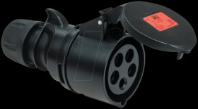 215-6X SHARK coupling - 16 A, 5p 6h - black