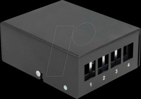 43409 Keystone Patch Panel 4 Port black