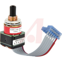 Enkoder optyczny 5V dc 6,35 mm, Montaż panelowy oś płaska Grayhill