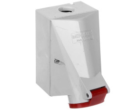 Gniazdo naścienne 2-częściowe 16A 4p 6h 400V IP44 zaciski śrubowe MEN1418