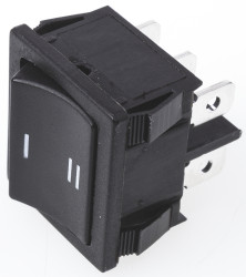 Przełącznik kołyskowy Wł.-wł. Nie 10 A DPST Czarny TE Connectivity