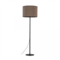 Lampa podłogowa EARTH do salonu, brązowy klosz z tkaniny na E27 16013 TK Lighting