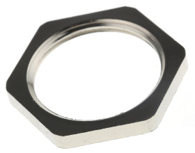 Nakrętka do dławnic kablowych gwint: M25 Mosiądz platerowany niklem Nikiel SIB