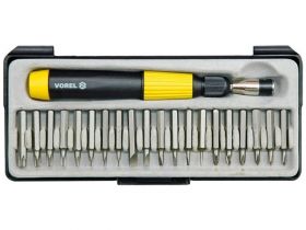 Zestaw - wkrętak z wymiennymi grotami 21 sztuk