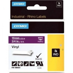 Taśma DYMO IND winylowa uniwersalna 19mm x 5,5m (fioletowa / biały nadruk) RHINO Industrial 1805421 ORYGINALNA