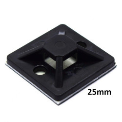 MOCOWANIE UCHWYT OPASKI ZACISKOWEJ CZARNE 25MM 100 SZTUK