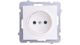 As Gniazdo Pojedyncze B/U Z Przesłonami Ecru Gp-1Gp/M/27