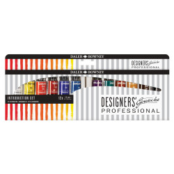 Daler-Rowney 136900001 Designers&#x27; Gouache Paint 12 x15ml Introduction Set