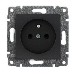 VENA Gniazdo pojedyncze z/u z przesłonami antracyt 516134