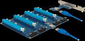 41427 Riser card PCIe x1 > 4 x x16, 60 cm USB cable