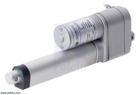 Pololu Glideforce LACT4P-12V-05 Light-Duty Linear Actuator with Feedback: 15kgf, 4" Stroke, 1.7"/s, 12V