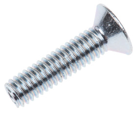 Śruby maszynowe M4 łeb z łbem stożkowym Stalowe długość 16.0mm skok 0.70mm