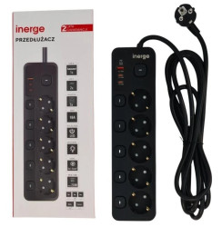 Przedłużacz INERGE 5-gniazdowy 2m ECE-0522PD-02-B