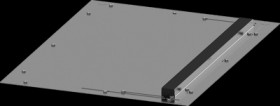 Roof plate, with cable entry, steel, (W x H x D) 600 x 25.5 x 800 mm, 8PQ2306-8BA03