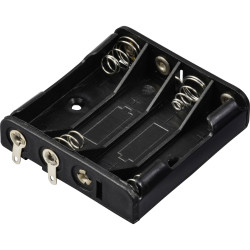 TRU COMPONENTS TC-13220584 Battery tray 4x AAA Solder lug 52x49x13mm