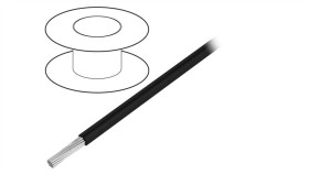 3077 Bk005 Przewód Na Rolce O Długości 30,5M Linka Cu, 600V Pvc Czarny 16 Awg