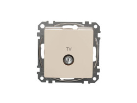 SEDNA DESIGN & ELEMENTS Gniazdo antenowe TV przelotowe (7dB) beżowe SDD112474 SCHNEIDER ELECTRIC