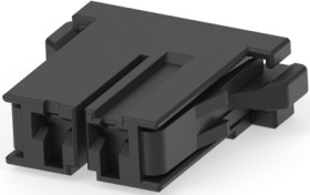 Socket header, 2 pole, pitch 6.35 mm, straight, black, 1-1747276-2