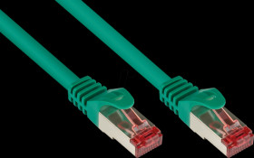 8060-003G Patch cable Cat.6, S/FTP PiMF, 250 MHz, green, 0.25m