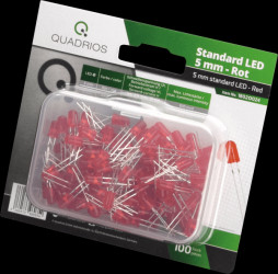 1802O024 LED 5 mm - color red, 100 pieces