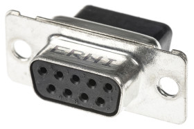 Złącze D-Sub 9-pinowe Żeński Kątowe Montaż na kablu