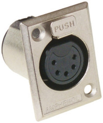 Złącze XLR 5 -pinowe Montaż na panelu Żeński