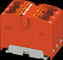 3002765 PTFIX distribution block, 6x1.5, red