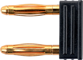 Jumper, pitch 7.5 mm, 70 V, 12 A, gold-plated, black, KURZ 7450 / 7.5-2 IG AU / SW