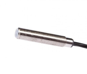 Czujnik pojemnościowy M8x1 dł: 42mm zabudowany 11-30V DC 50mA Sn 0 1-1,5mm PNP NO kabel 2m KB080100
