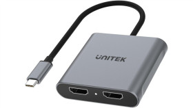 Unitek V1404b Adapter Usb-C Na 2X Hdmi 4K Mst