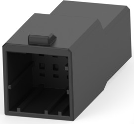 Plug housing, 8 pole, pitch 2.5 mm, straight, black, 1-1318115-4