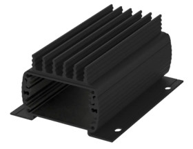 Aluminum enclosure kit, (L x W x H) 57 x 100 x 32 mm, black, IP65, 84406100.HMT1