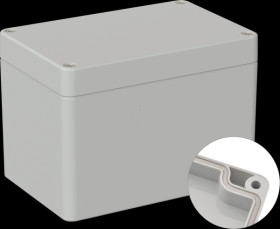Industrial housing, 120 x 80 x 85 mm, IP65, light gray