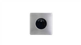 Gniazdko Elektryczne Czarne Pojedyncze Ramka Stal Szczotkowana Gn-Ss01c