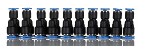 Złączka pneumatyczna Wciskane 10 mm Wciskane 10 mm RS PRO Adapter rozgałęźny do rur