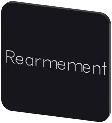 Tabliczka opisowa Siemens 3SU1900-0AF16-0GV0 (S x W) 22 mm x 22 mm Rearmement 10 szt.