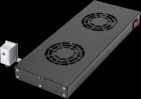 DN-19 FAN-2-HO-SW 19" fan unit, 2 fans, black