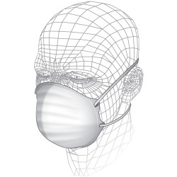 Vitrex S40110 Fold Flat Cup Respirator (3 Pack)