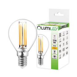 Żarówka LED E14 filament kulka 7W 770lm 3K LEDZARMI305 Lumiled