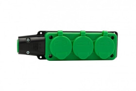 Listwa gumowa 3x230V 16A IP54 zielona