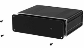 Obudowa urządzeń elektronicznych, Aluminium, Czarny, 160 x 169.8 x 53.8mm, RS PRO