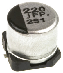 Kondensator 220μF 6.3V dc SMD Panasonic 6.3 (Dia.) x 5.8mm