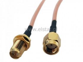 Złącze RSMA męskie GN- RSMA żeński WT ( przew.15cm