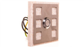 Przycisk Dzwonkowy Kwadratowy Z Podświetleniem Beżowy 1A/250V Pdk-251-Bez...