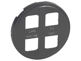 CELIANE Plakietka do gniazd 4 x RJ45 STP kat. 6 grafitowa 067994 LEGRAND