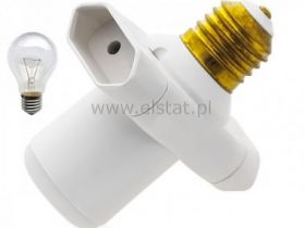 Rozgałęźnik 2GN płaskie + lampka na E27 złodziejka