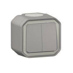 Włącznik światła, 10A, 250V, 1-biegunowy, IP55 Plexo, Legrand