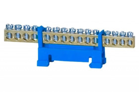 Listwa ochronna 15-modułowa 15x16mm2 niska podstawa - niebieska