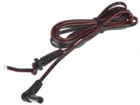 Wtyk kątowy zasilania 2.1/5.5 z przewodem WT-55/KAT-1.5M