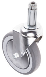 Koło samonastawne średnica kabla 125mm Trzpień rozporowy RS PRO 100kg wysokość całkowita 159mm